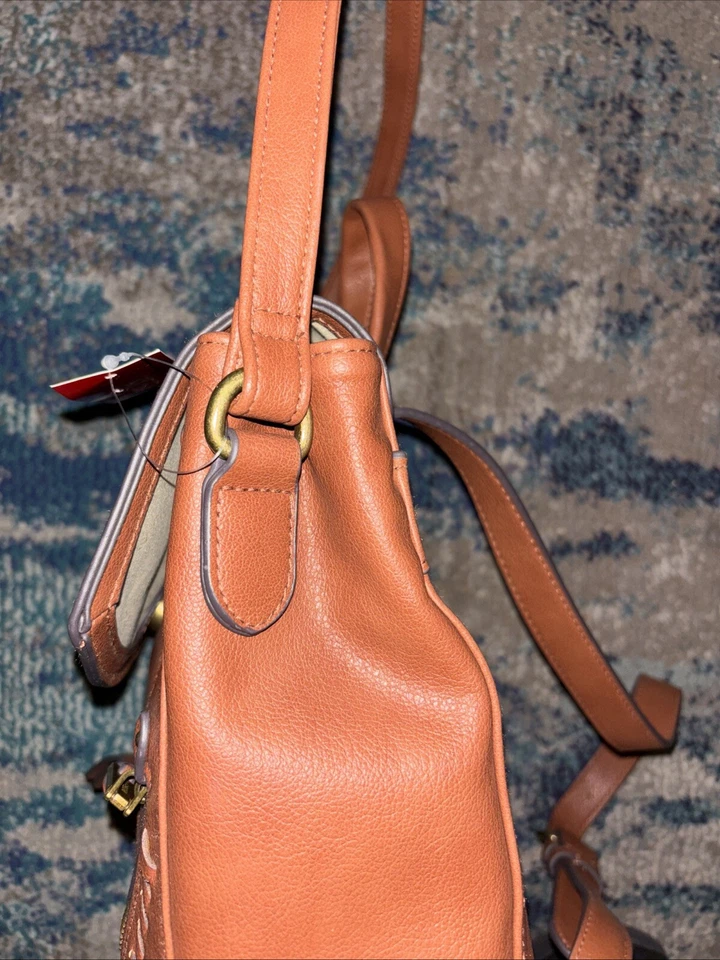 Rosetti Backpack Purse Brown Faux Leather Sling Or Regular Backpack NWT Mfr $89 - Image 4 of 4
