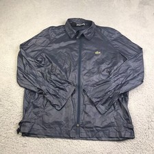 Izod Lacoste Jacket Mens M Navy Lighweight Rain Track Windbreaker Vintage