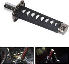 1 Pc Katana Samurai Gear Shift Knob 6.1 4 Adapters Universal White Black