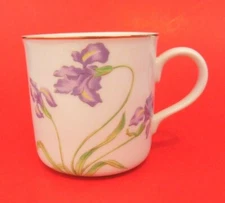 FTD ~ Floral Coffee Mug/Cup ~ Iris Flower Design ~ Purple ~ Made In Japan