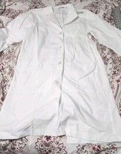 NWT Landau 3 Pocket Lab Coat Scrub Jacket 3155 White Womens size 8