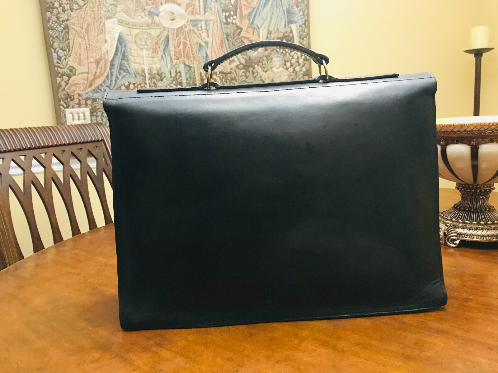 DOUGLAS ADAM English Black Thick Saddle Leather Bri… Gem