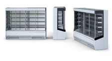 Gastro Wandkühlregal m Schiebetüren Kühlregal Kühlverkaufsregal 1020x840x2020mm 