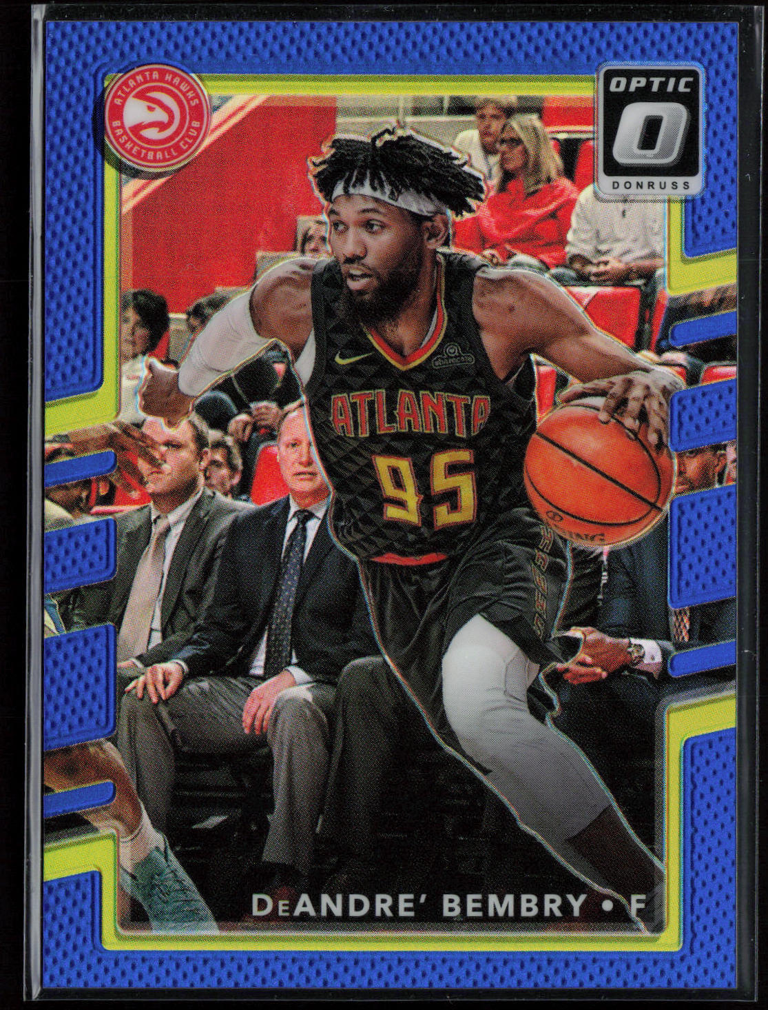 DeAndre' Bembry 2017-18 Donruss Optic Blue Velocity #1 /49 Atlanta Hawks