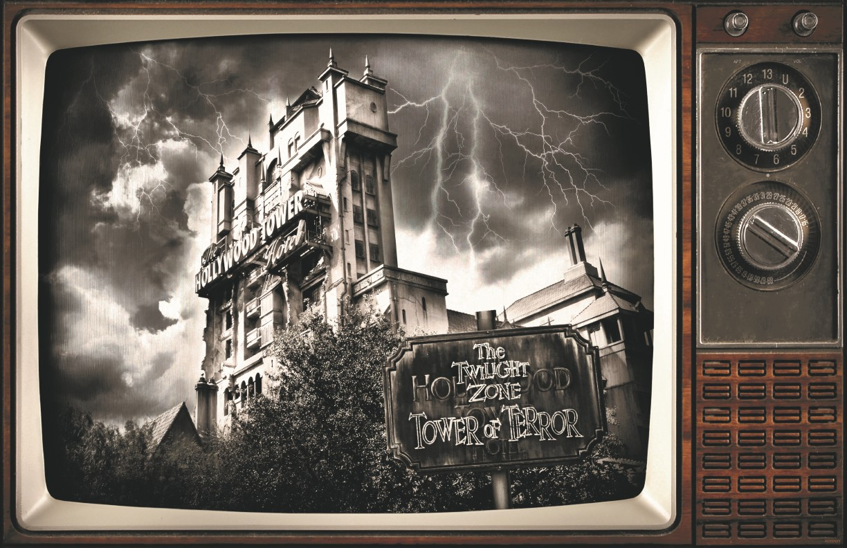 Twilight Zone Tower of Terror Retro TV Poster Print 11x17 Hollywood Studios