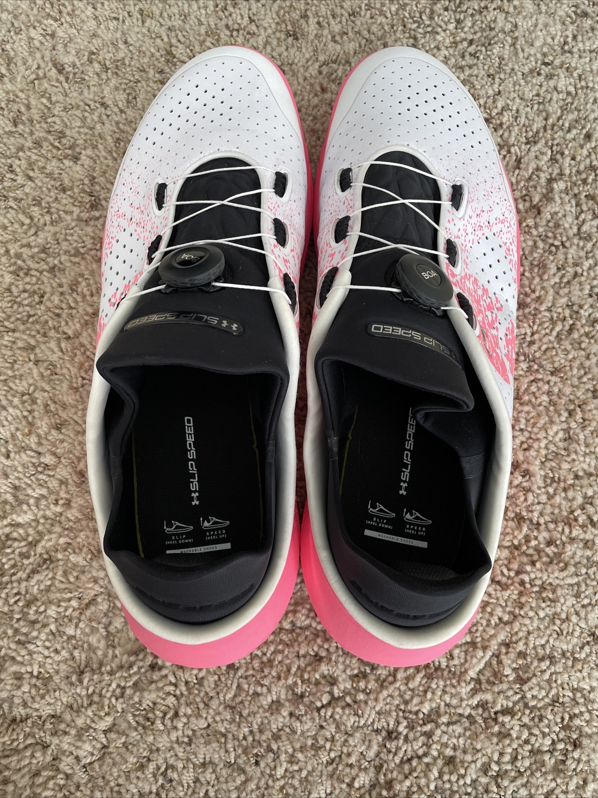 Under Armour SlipSpeed BOA Training Shoes 3026409600 White/Black/ Pink