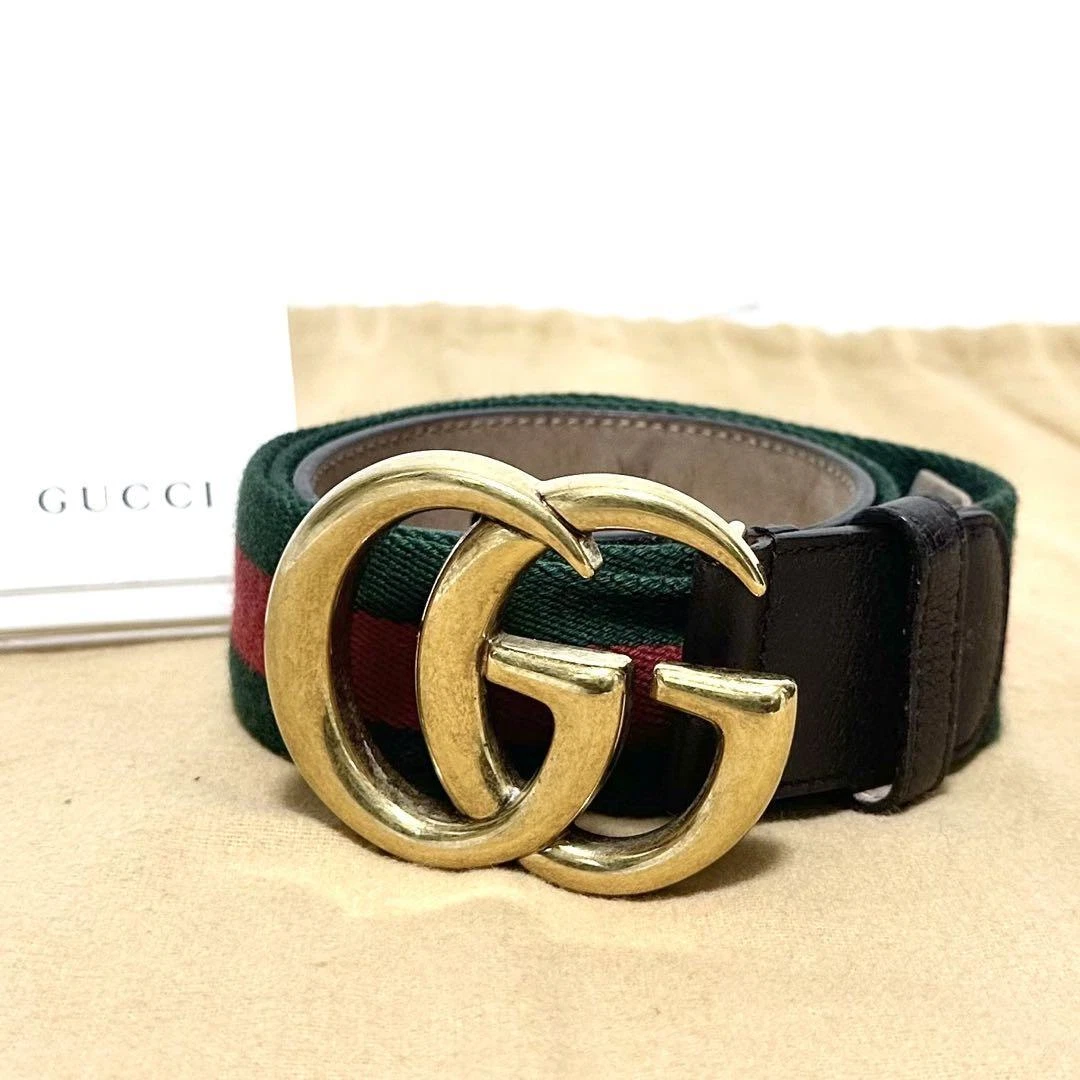 Ceinture Gucci Marmont GG boucle ligne sherry quincaillerie dorée