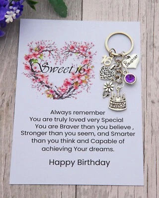 UNBRAND Personalised Birthday Gift keyring mum Daughter Sister Nana-18th 21st 30th 40