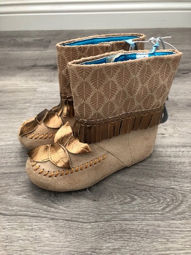 Disney Store Mädchen Kleinkind Pocahontas Kostüm Schuhe Stiefel 9/10 Neu mit Etikett - Bild 3 von 6