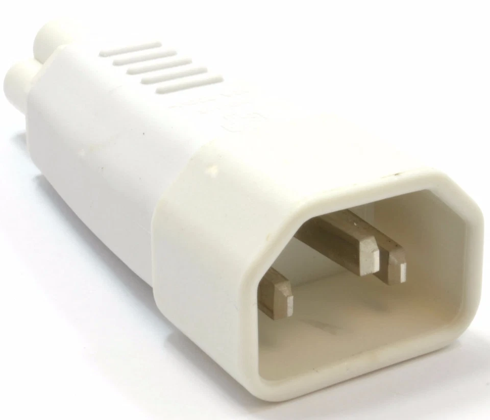 IEC C14 MALE PLUG TO CLOVERLEAF C5 CONNECTOR MAINS POWER CABLE ADAPTOR CONVERTER - Image 2 of 4
