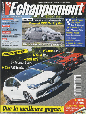 Auspuff Nr. 577 09/2015 308 RACING CUP 208 GTI CLIO RS TROPHY MINI JCW CORSA