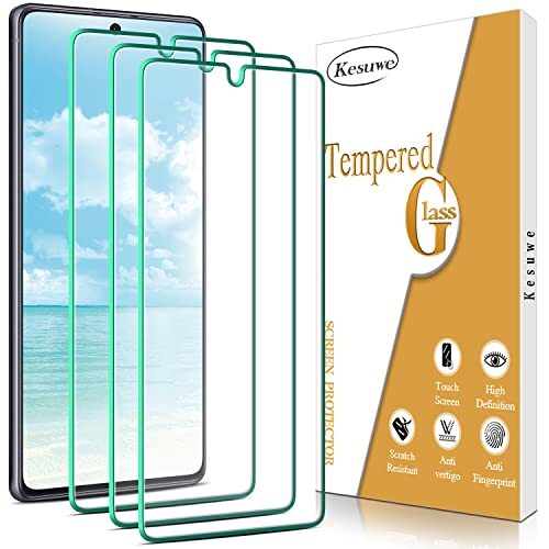 Kesuwe [3 Pezzi] Vetro Temperato per Samsung Galaxy A71 4G, Galaxy A71 (n4h)