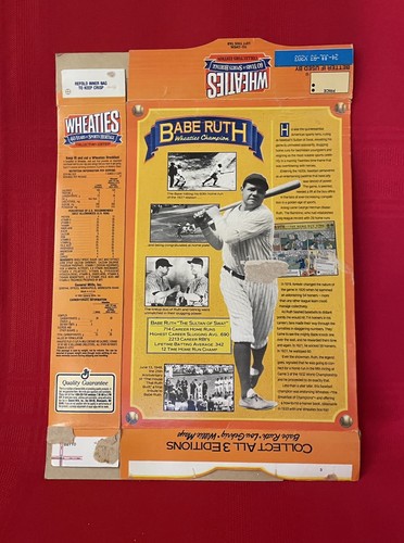 WHEATIES Breakfast of Champions Lou Gehrig Babe Ruth NBA Chicago Bulls Boxes (3) - Picture 16 of 22