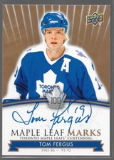 2017 UD Toronto Maple Leafs Centennial Marks Auto Tom Fergus MLM-TF