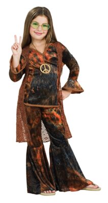 Rubie's Feelin Groovy Child's Brown Woodstock Diva Halloween