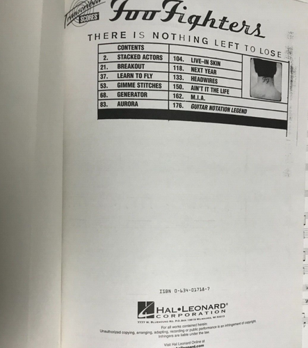 FOO FIGHTERS THERE IS NOTHING LEFT TO LOSE Japan Band Score Guitar Tab - Picture 2 of 3