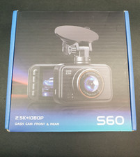 Dash Cam Front and Rear, 2.5K 1080P Dual Dash Camera for Cars, S60