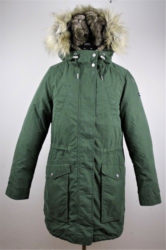 TOMMY HILFIGER TJW HOODED PARKA Damen Mantel Grün Coat Gr.S NEU mit ETIKETT - 第 1/12 張圖片