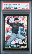 2024 TOPPS CHROME UPDATE 1989 TOPPS BASEBALL #1 PAUL SKENES 9/10 PSA 9