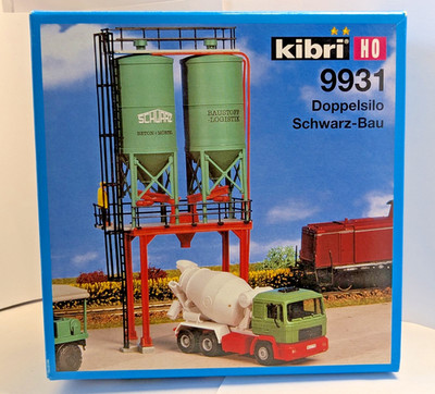 Kibri HO Bausatz Doppelsilo Baugewerk Schwarz Bau  Nr. 9931