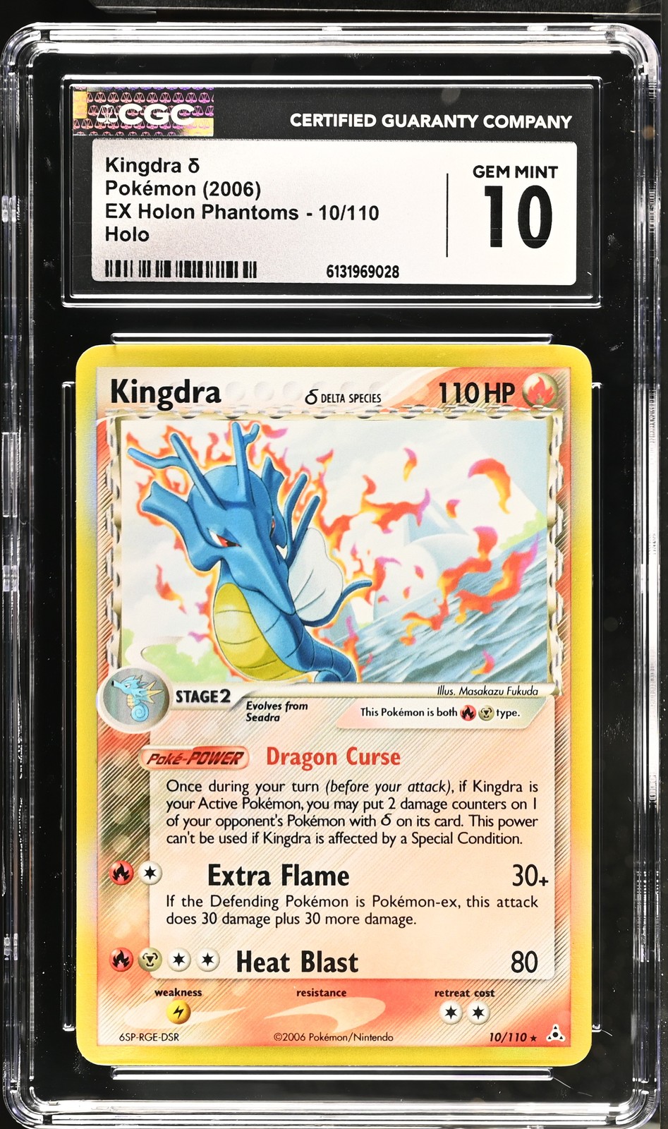 CGC 10 GEM MINT Kingdra 10/110 Holo EX Holon Phantoms Pokemon Card