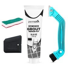 Tile Grout Repair Kit with Removal Tool Black (8.8oz/250g)