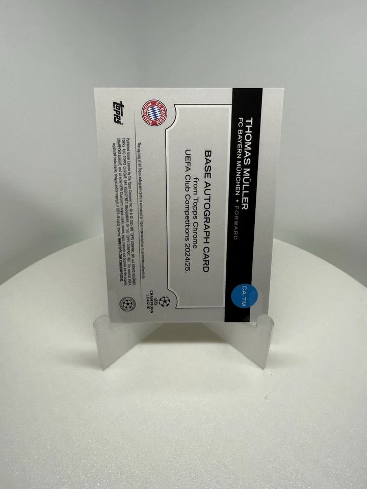 2025 Topps Chrome FC Bayern München Thomas Müller Autogramm /75 - Bild 3 von 3