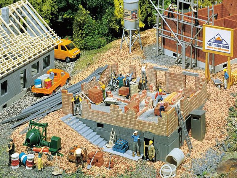 FALLER 130307 maison en construction HO pour un décor miniature réaliste