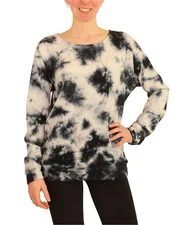 P.J. Salvage Womens Tie Dye Pajama Sweatshirt Top
