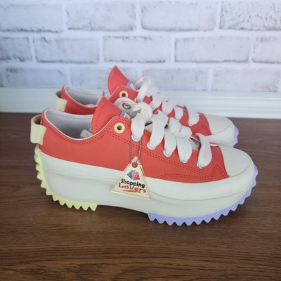  Converse Run Star Hike Platform Color Pop Leather 5 Men's Shoes Orange A16289C