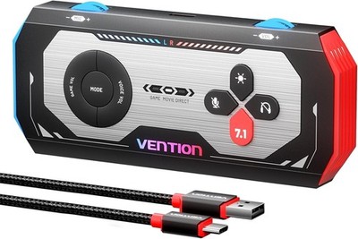 7.1 Gaming DAC externe USB Soundkarte, 7.1 Virtual Surround Sound, 24bit/192KHz