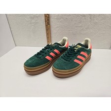 adidas Gazelle Bold Platform Collegiate Green Lucid Pink Kids Sneakers Gum