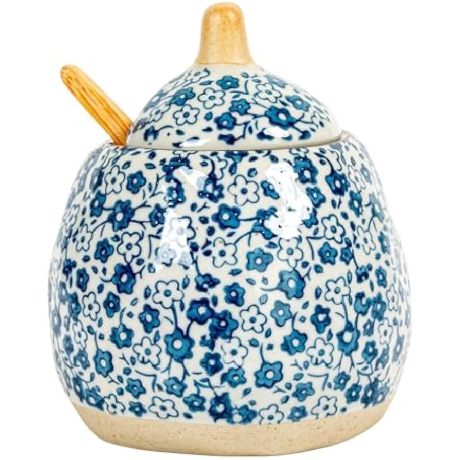 Ручная роспись керамики сахара (набор из 2 штук) сливочник комплект, синий - Изображение 4 из 4