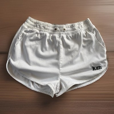 KITH Mesh Athletic Track Shorts Women s Small Green Embroidered Logo Spellout