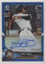 2018 Bowman Chrome Prospect HTA Blue Mojo Refractor Christopher Torres Auto n1u