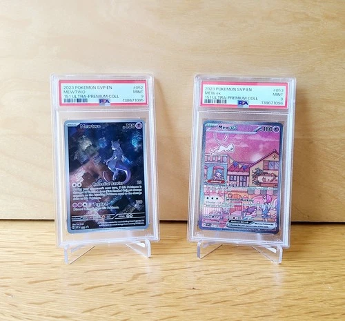 Mew EX & Mewtwo PSA 9 SEQUENTIAL Set SVP 052 053 2023 Pokémon  151 UPC Promo
