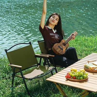 OUTDOORDECORATIONUK Folding Camping Chair Portable Fold Up Seat Deck Fishing Outdoor Festival Seat