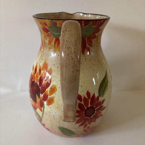 Pfaltzgraff Evening Sun Sunflower Theme Hand Painted 160oz. Pitcher Retired - Picture 2 of 8