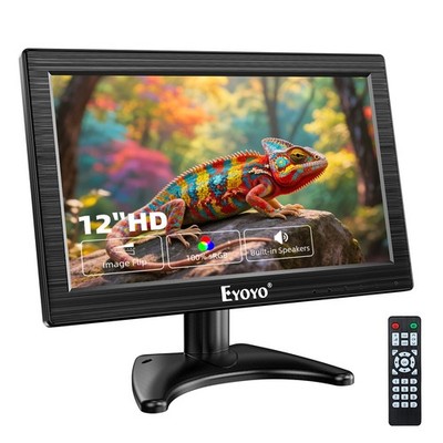 Eyoyo 12'' Portable Monitor 1366x768 Display HD TFT LED Screen AV VGA BNC HDMI