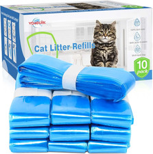 10 Pack Cat Litter Refill Bags with Enhanced Odor Control for Standard, Plus, XL