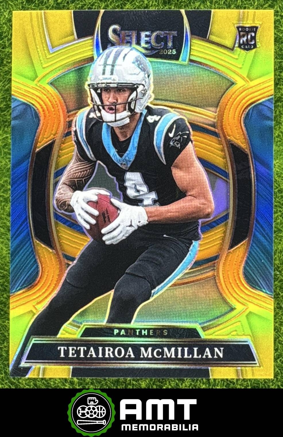 Tetairoa McMillan RC 2025 Panini Select 4/10 Concourse Gold Carolina Panthers 44