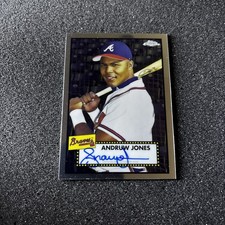 2021 Topps Chrome Platinum Anniversary Andruw Jones On-Card Auto #PA-AJ Braves