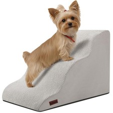 Dog Stairs for Small Dogs,3 Step Dog Ramp for Couch and Bed,Pet Stairs with N...