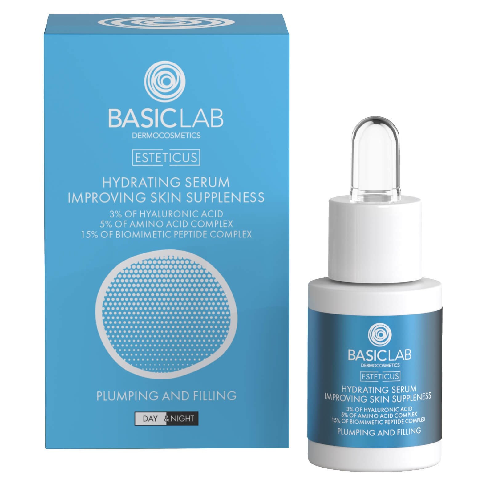 BasicLab Serum 3% Hyaluronic Acid 15% Peptide Complex 15ml/Expiry-31/07/2026
