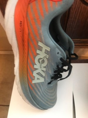 Hoka One Mach 5 Mens Size 11.5 D Athletic Shoes Orange Blue White (READ)