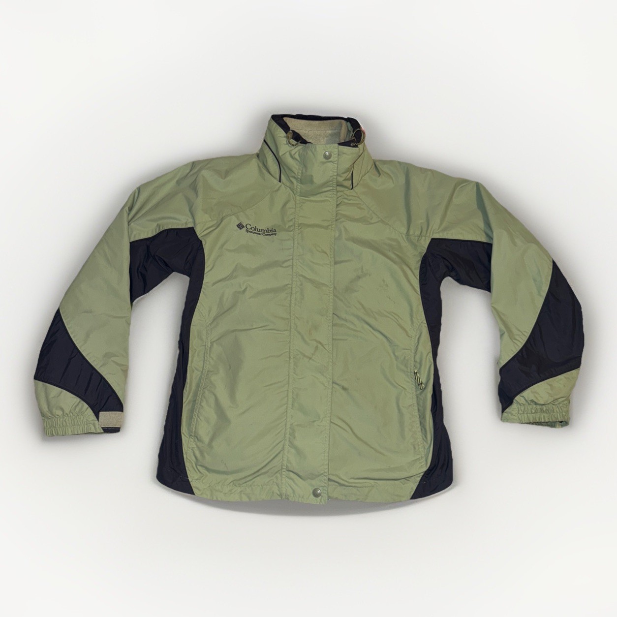 Columbia Womens Core Interchange 3 in 1 Jacket Light Green and Gray Size Medium