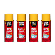 4 Cans Dow Great Stuff Gaps & Cracks Expanding Foam Sealant Insulation 12oz