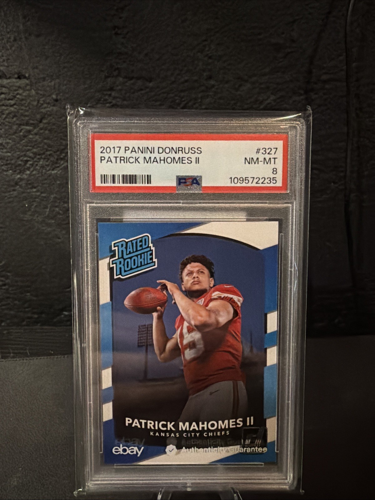 2017 Panini Donruss - Rated Rookie Patrick Mahomes II #327 (RC) PSA 8 🔥🔥 view 1