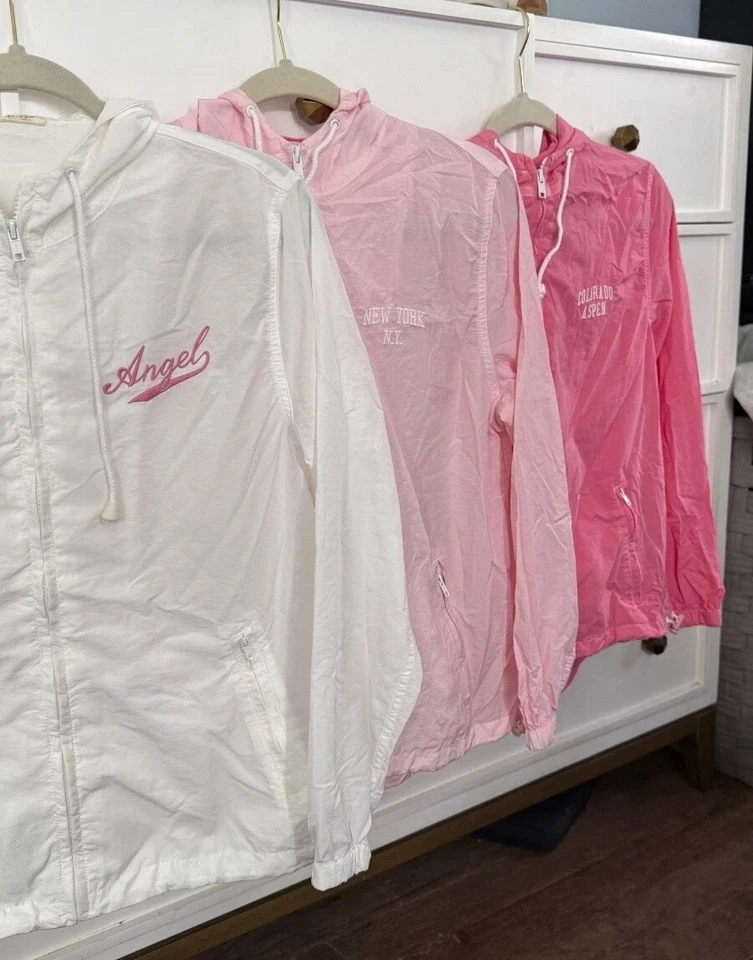 Chaqueta cortavientos John Galt Brandy Melville para mujer talla única púrpura abrigo damas Foto 2 de 3