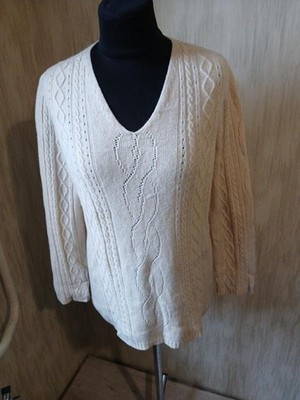 Women Peter Hahn sweater white viscose 40/L/